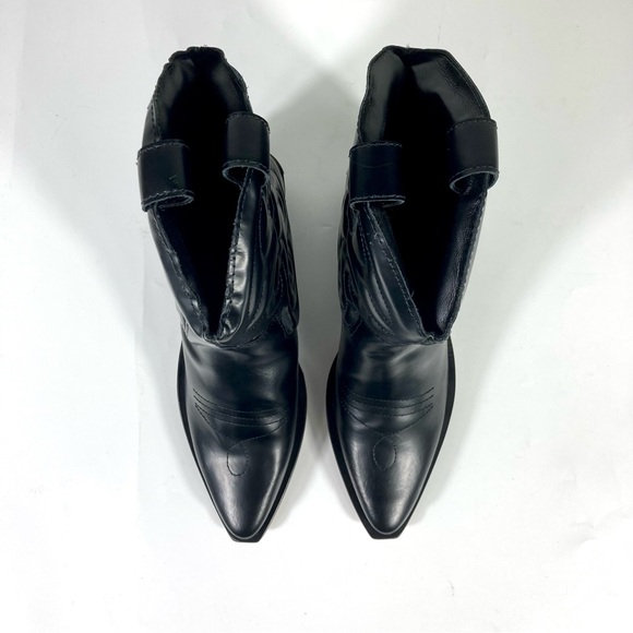 *SOLD* Schutz Zachy Short Western Boots Leather Size 8 Black NEW - Picture 11 of 15
